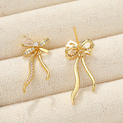 Brass Micro Pave Cubic Zirconia Stud Earrings&nbsp;WG17D8C-01
