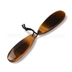 2Pcs Natural Tiger Eye Pendants&nbsp;G-A228-03D