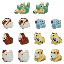 14Pcs 7 Styles Handmade Porcelain Beads&nbsp;PORC-CJ0001-40