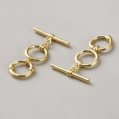 Brass Toggle Clasps&nbsp;KK-WH0110-08G-02