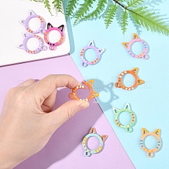 10Pcs Spray Painted Alloy Spring Gate Rings&nbsp;FIND-YW0008-31