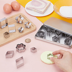 30Pcs 10 Styles Stainless Steel Cookie Cutters&nbsp;DIY-WH0591-098