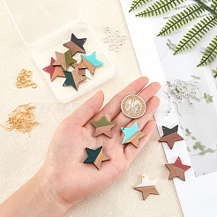 DIY Walnut Wooden Dangle Earring Making Kits&nbsp;DIY-OC0006-85