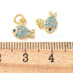 Brass Micro Pave Cubic Zirconia Pendants&nbsp;KK-U056-19G