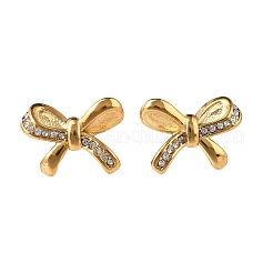 304 Stainless Steel Micro Pave Clear Cubic Zirconia Stud Earrings&nbsp;EJEW-I318-01G-03