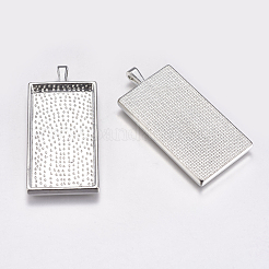 Alloy Pendant Cabochon Settings&nbsp;PALLOY-2418-P-LF