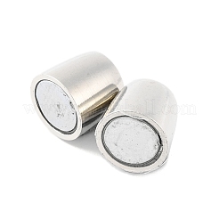 Brass Magnetic Clasps with Loops&nbsp;KK-C3036-16x9mm-N
