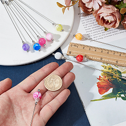 9Pcs 9Colors Brass Acrylic Kilt Pins for Women&nbsp;JEWB-DR00007