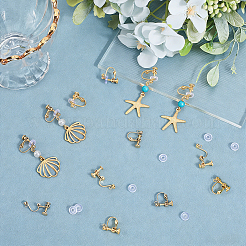 20Pcs 316 Stainless Steel Clip-on Earring Findings&nbsp;STAS-BBC0009-83G