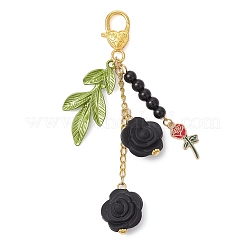 Silicone Rose Pendant Decorations&nbsp;HJEW-JM02590-03