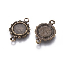 Tibetan Style Link Cabochon Bezel Settings&nbsp;X-TIBEP-0578-AB-LF