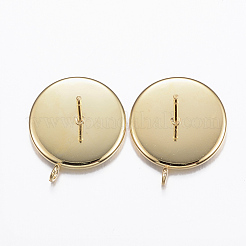 304 Stainless Steel Stud Earring Settings&nbsp;STAS-P166-14-14mm