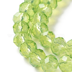 Baking Paint Transparent Glass Beads Strands&nbsp;DGLA-A034-J8MM-D07