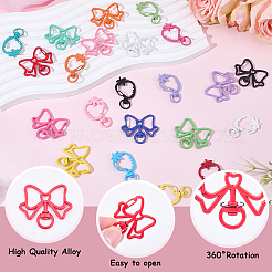 48Pcs 24 Styles Baking Paint Alloy Swivel Clasps&nbsp;FIND-SC0022-41