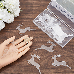 Deer Shape Plastic Wine Glass Charms&nbsp;AJEW-SC0001-63A