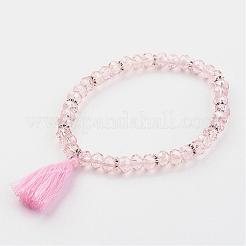 Glass Beads Stretch Charm Bracelets&nbsp;BJEW-JB03089