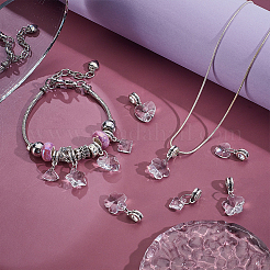 30Pcs 10 Styles Glass European Dangle Charms&nbsp;PALLOY-GA00046