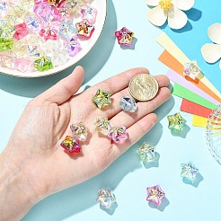50Pcs 10 Colors Electroplate Baking Paint Glass Beads&nbsp;EGLA-YW0005-61