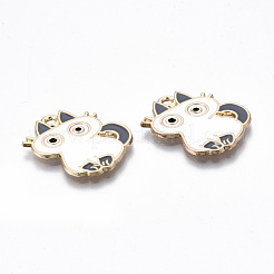 Eco-Friendly Alloy Enamel Pendants&nbsp;ENAM-Q437-030B-NR