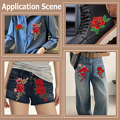 6Pcs 3 Styles & 2 Pairs 2 Styles Computerized Embroidery Cloth Iron on/Sew on Patches&nbsp;PATC-CY0003-97