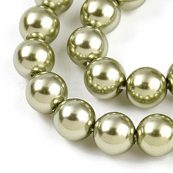 Baking Paint Pearlized Glass Pearl Bead Strands&nbsp;HY-N002-5mm-A07