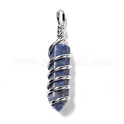 Natural Blue Spot Jasper Big Pointed Pendants&nbsp;G-I322-05P-02