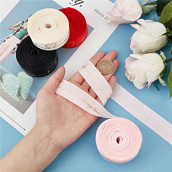 40 Yards 4 Colors Polyester Ribbon&nbsp;SRIB-CP0001-01
