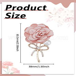 1Pc Rose Alloy Cloth Lapel Pins&nbsp;JEWB-LP0010-16