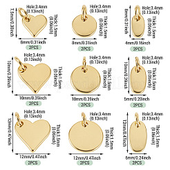 18Pcs 9 Styles Brass Charms&nbsp;KK-TA0008-57