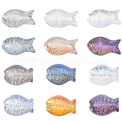 72Pcs 12 Styles Electroplate Glass Beads&nbsp;EGLA-PA0001-24