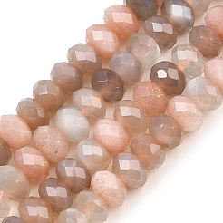 Natural Multi-Moonstone Beads Strands&nbsp;G-C259-A44-5x8mm