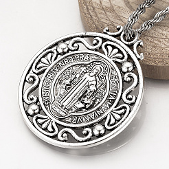 Tibetan Style Alloy Pendants&nbsp;X-TIBEP-Q078-01AS-RS