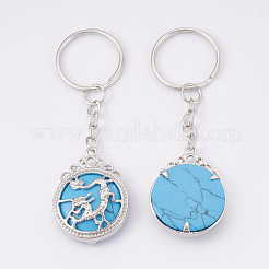 Synthetic Turquoise Keychain&nbsp;KEYC-P041-C013