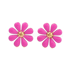 304 Stainless Steel Enamel Stud Earrings&nbsp;LS-EJEW-S226-03G-01