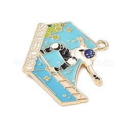 Sports Alloy Enamel Pendants&nbsp;LS-ENAM-I074-01G-07