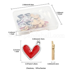 32Pcs 2 Colors Rack Plating Alloy Enamel Charms&nbsp;ENAM-FS0002-12