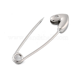 Brass Micro Pave Cubic Zirconia Safety Pins&nbsp;KK-H206-04P