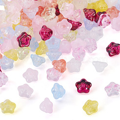 150Pcs 10 Colors Baking Paint Transparent Glass Beads&nbsp;GLAA-TA0004-37