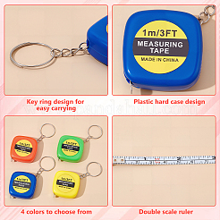 88Pcs 4 Colors PP Plastic Tape Measures&nbsp;TOOL-WA0001-01