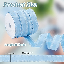 24.5~25 Yards Polyester Ruffled Ribbon&nbsp;SRIB-AR0001-11B