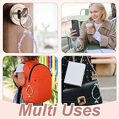 4Pcs 4 Colors Resin Mobile Straps&nbsp;HJEW-HY0001-22
