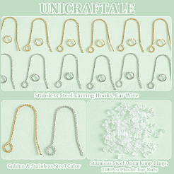 60Pcs 2 Color 316 Stainless Steel Earring Hooks&nbsp;STAS-UN0051-26