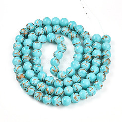 Baking Paint Glass Beads Strands&nbsp;DGLA-N010-10mm-03