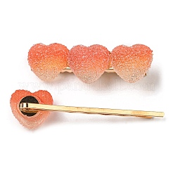 Gradient Heart Resin & Iron Clips Sets&nbsp;PHAR-F018-02D