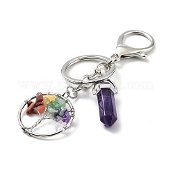 Natural Amethyst Keychain&nbsp;KEYC-M022-03A