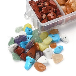 84~91G 7 Styles Chakra Natural & Synthetic Gemstone Chip Beads Strands&nbsp;G-YW0001-30