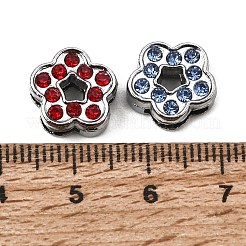 Alloy with Rhinestone Slide Charms&nbsp;RB-NH0002-04P