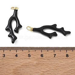 Brass Enamel Pendants&nbsp;KK-CBAD360-14G
