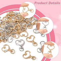 40Pcs 2 Colors Alloy Swivel Snap Hook Clasps&nbsp;FIND-FS0004-73B