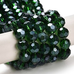 Faceted(32 Facets) Electroplate Glass Bead Strands&nbsp;X-EGLA-R015-8mm-17